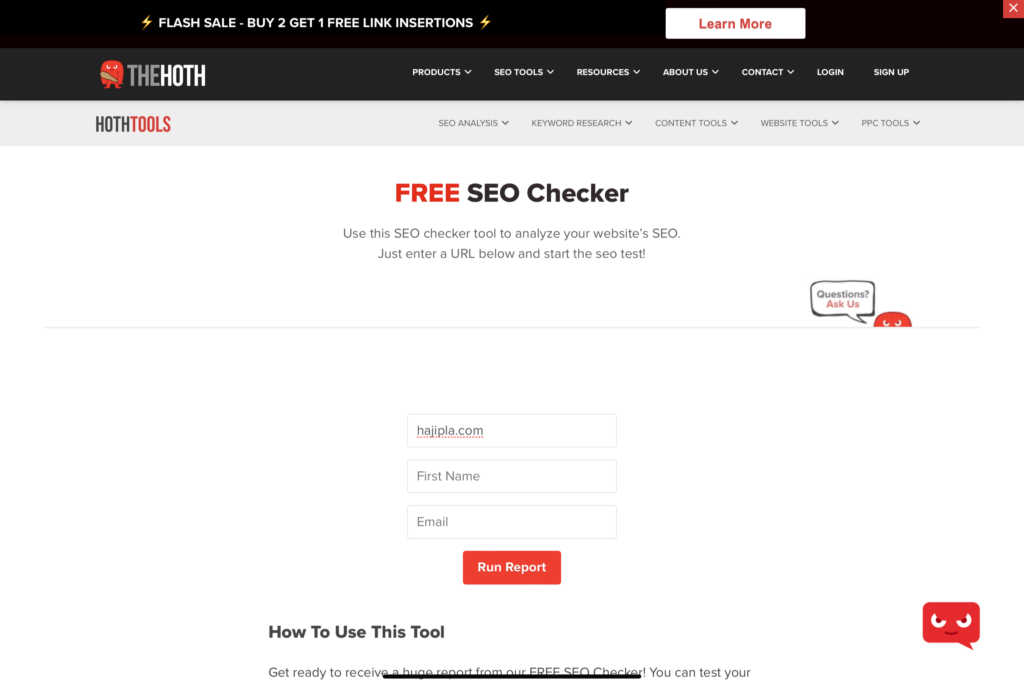 SEO checker The Hoth画像